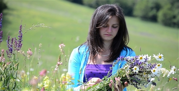 Girl In A Flower Field 2