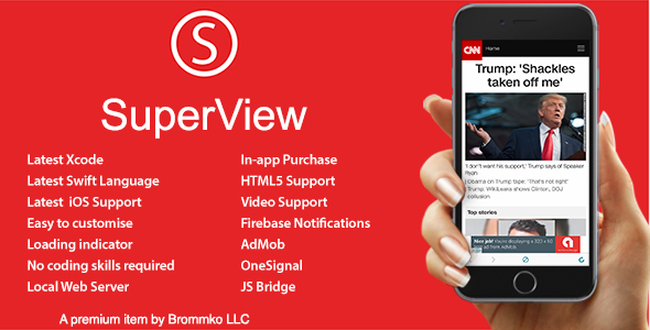 SuperView - aplikacja WebView na iOS z powiadomieniem push, AdMob, zakupem w aplikacji