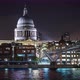 London Millennium Bridge and St. Paul's Cathedral at night - VideoHive Item for Sale