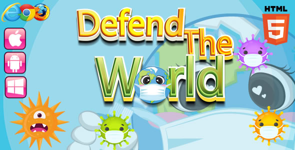 Defend The World - HTML5 Game (Construct 3)