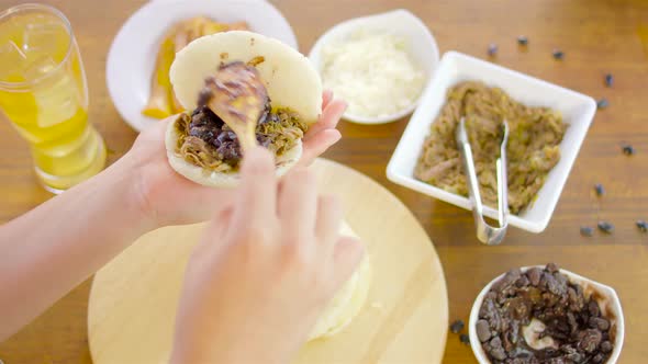 Arepas, Venezuelan dish made of corn flour