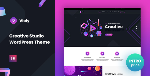 Violy – Creative Studio WordPress Theme Preview