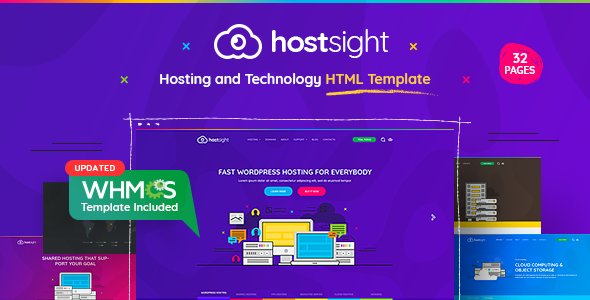 HostSite - Hosting and Technology HTML + WHMCS Template