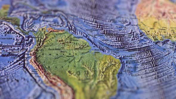 South America Landscaped Paper Map, Slider Shot