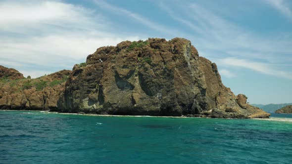 Sailing Beside Tropical Island