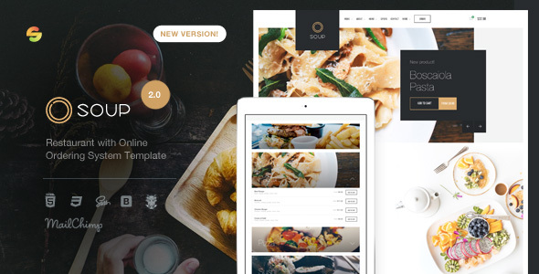 Soup - Restaurant with Online Ordering System Template