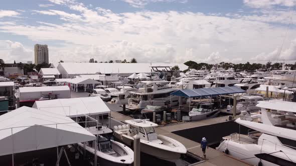 Aerial Rising Reveal Fort Lauderdale Fl Boat Show