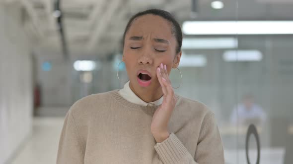 African Woman Having Toothache Cavity