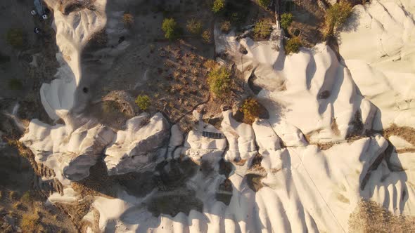 Cappadocia Landscape Aerial View. Turkey. Goreme National Park