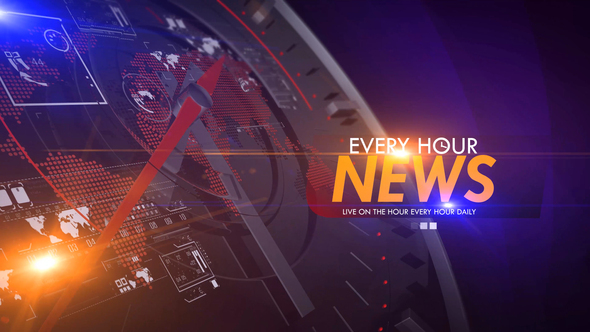 Clock News Logo Opener 4K