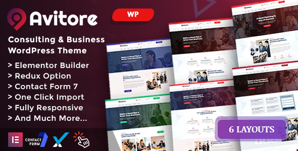Avitore – Consulting Business WordPress Theme Preview