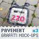 Pavement Tiles - 3 Graffiti Street Art Mockups - GraphicRiver Item for Sale