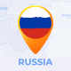 Travel Map Russia - Russian Federation Map - VideoHive Item for Sale