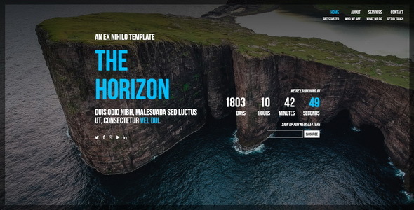 The Horizon || Responsive Coming Soon Page