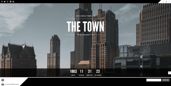 The Town || Responsive Coming Soon Page