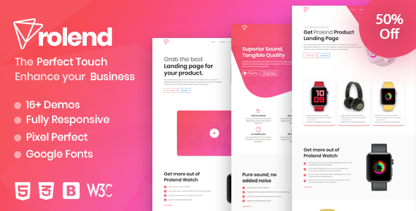 Prolend - Product Landing Page