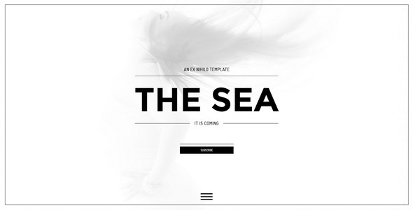 The Sea || Responsive Coming Soon Page