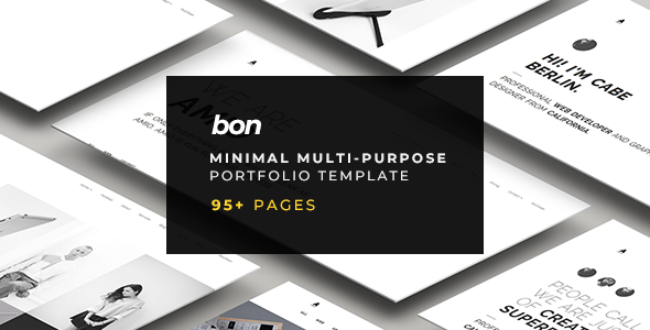 BON - Minimal Multi-Purpose Portfolio Template