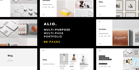 Alio — Minimal Multi-Purpose / Multi-Page Portfolio Template