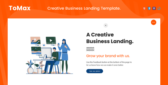 Tomax — One Page Multi-Purpose Business Landing
