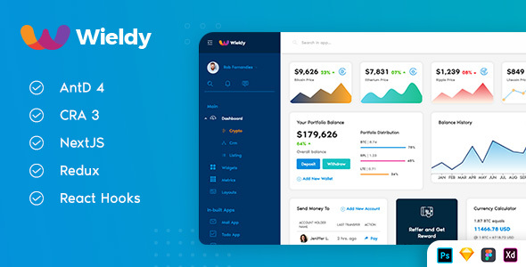 Wieldy – React Admin Template Ant Design and Redux