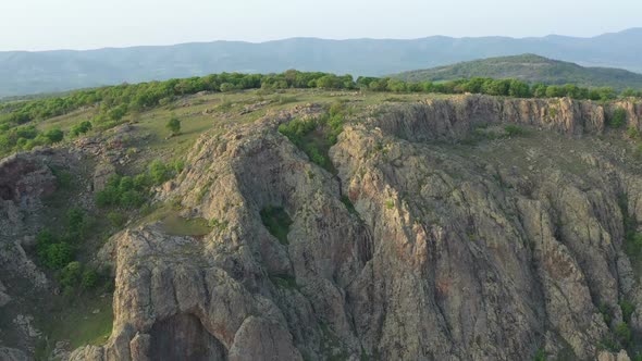 Aerial View On Volcanic Mountain In Madzharovo