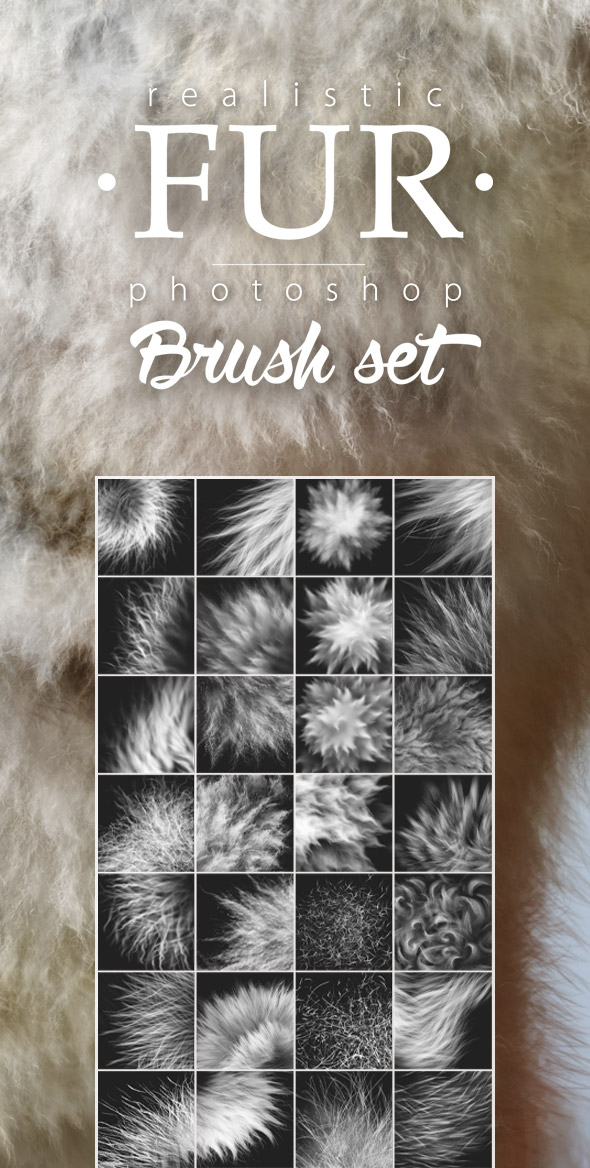 Fur Realistic Painting Brushes for Photoshop