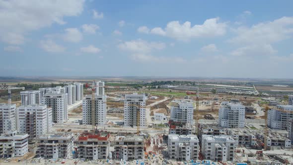 Aerial Shot Of New Neighbourhood At Netivot, Israel