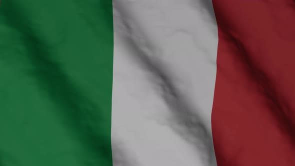 Italian flag waving in the wind.