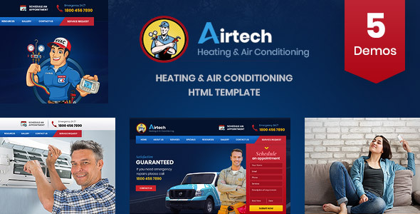 Airtech - HVAC Repairing HTML Template