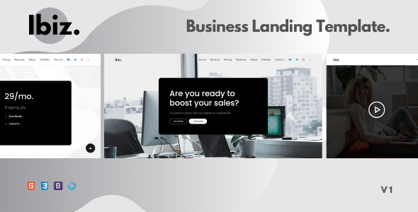 Ibiz — A Clean Business Landing Template