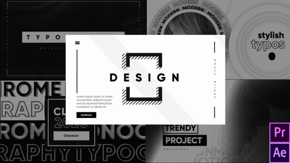 Monochrome Typography