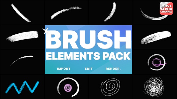 Brush Elements Pack | Motion Graphics