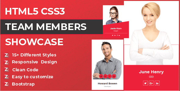 Zep - HTML5 CSS3 Team Members Template