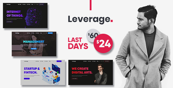 Leverage – Creative Agency & Portfolio WordPress Theme Preview