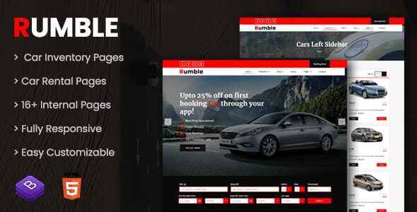 Rumble - Car Rental Booking HTML Template