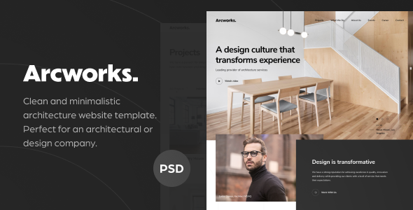 Arcworks — Architecture Firm PSD Template