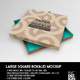 Large Square Paper Box and Lid Packaging Mockup - GraphicRiver Item for Sale