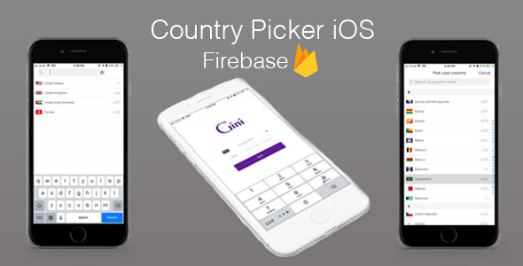 Country Picker iOS (Firebase)