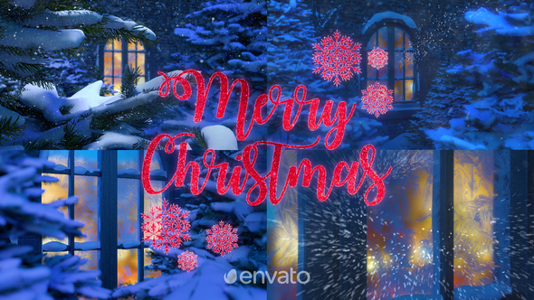 4K Merry Christmas 3d background