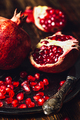 Ruby Pomegranate with Seeds and Knife - PhotoDune Item for Sale