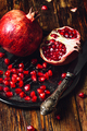 Pomegranates with Seeds and Knife - PhotoDune Item for Sale