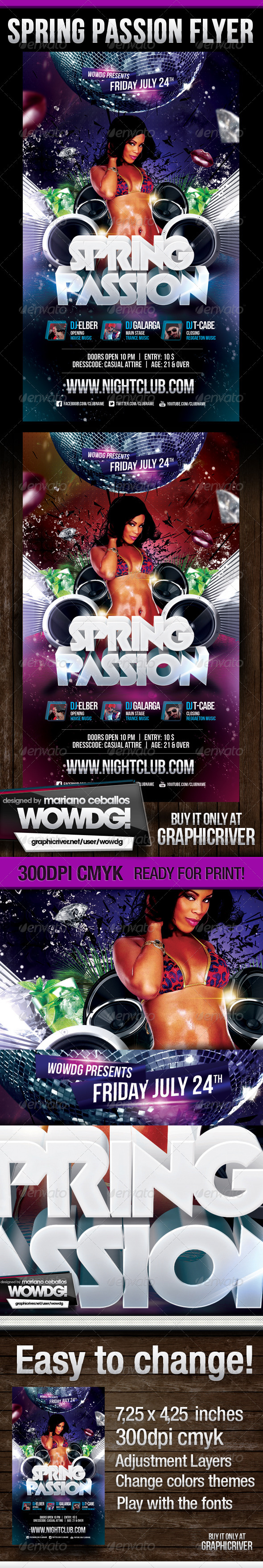 Spring Passion Party Flyer