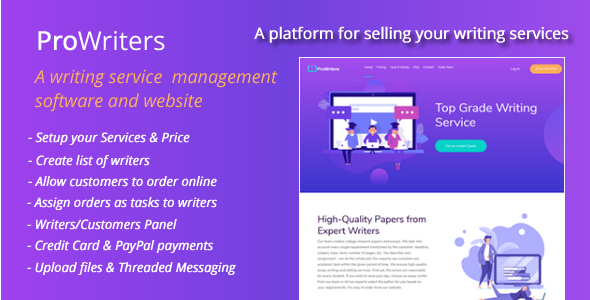 ProWriters - Sell writing services online