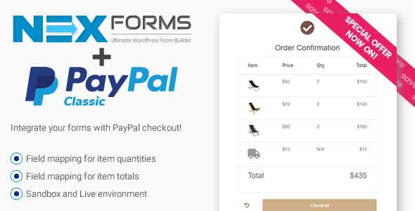 PayPal for NEX-Forms
