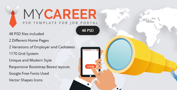 My Career – Clean & Unique PSD Template