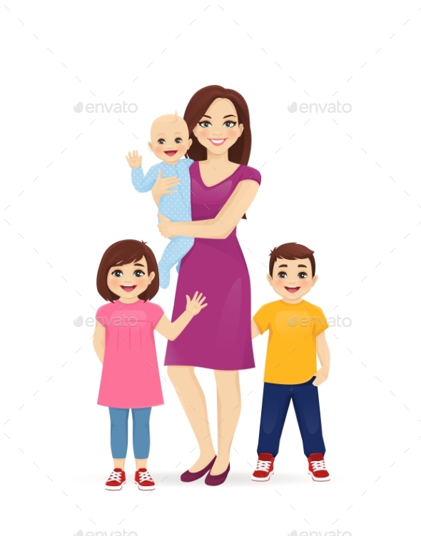 Mother with Kids