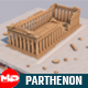 Low Poly Parthenon in Athens Greece Landmark - 3DOcean Item for Sale