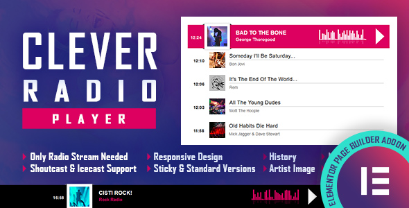 CLEVER - HTML5 Radio Player With History - Shoutcast and Icecast -...