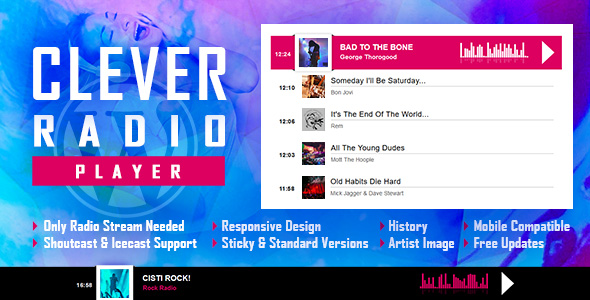CLEVER - HTML5 Radio Player With History - Shoutcast and Icecast -...